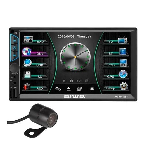 Radio Carro Aiwa Pantalla 7 Bluetooth Mirrorlink Android IOS